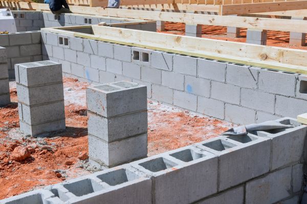 Cement Block Installation in Danbury