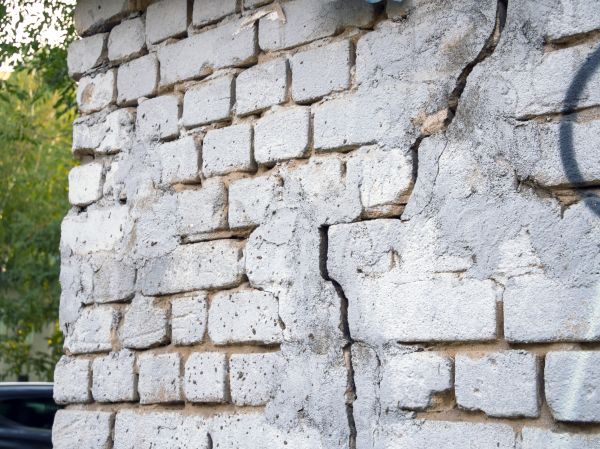 Cracked Brick Wall Repair in Danbury